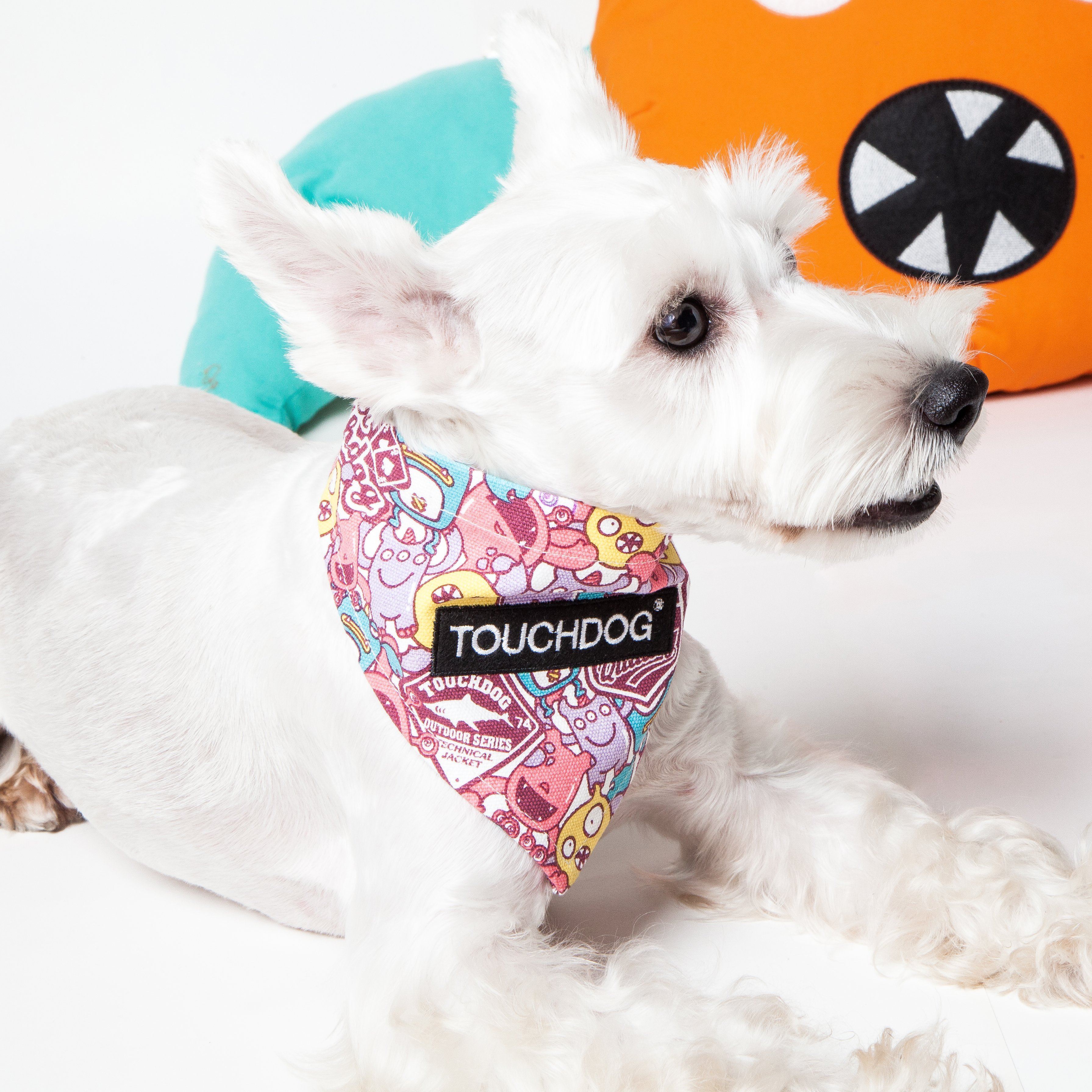 Touchdog Polka-dot Patterned Hook-and-Loop Fashion Dog Bandana - P's One-Stop Shop 