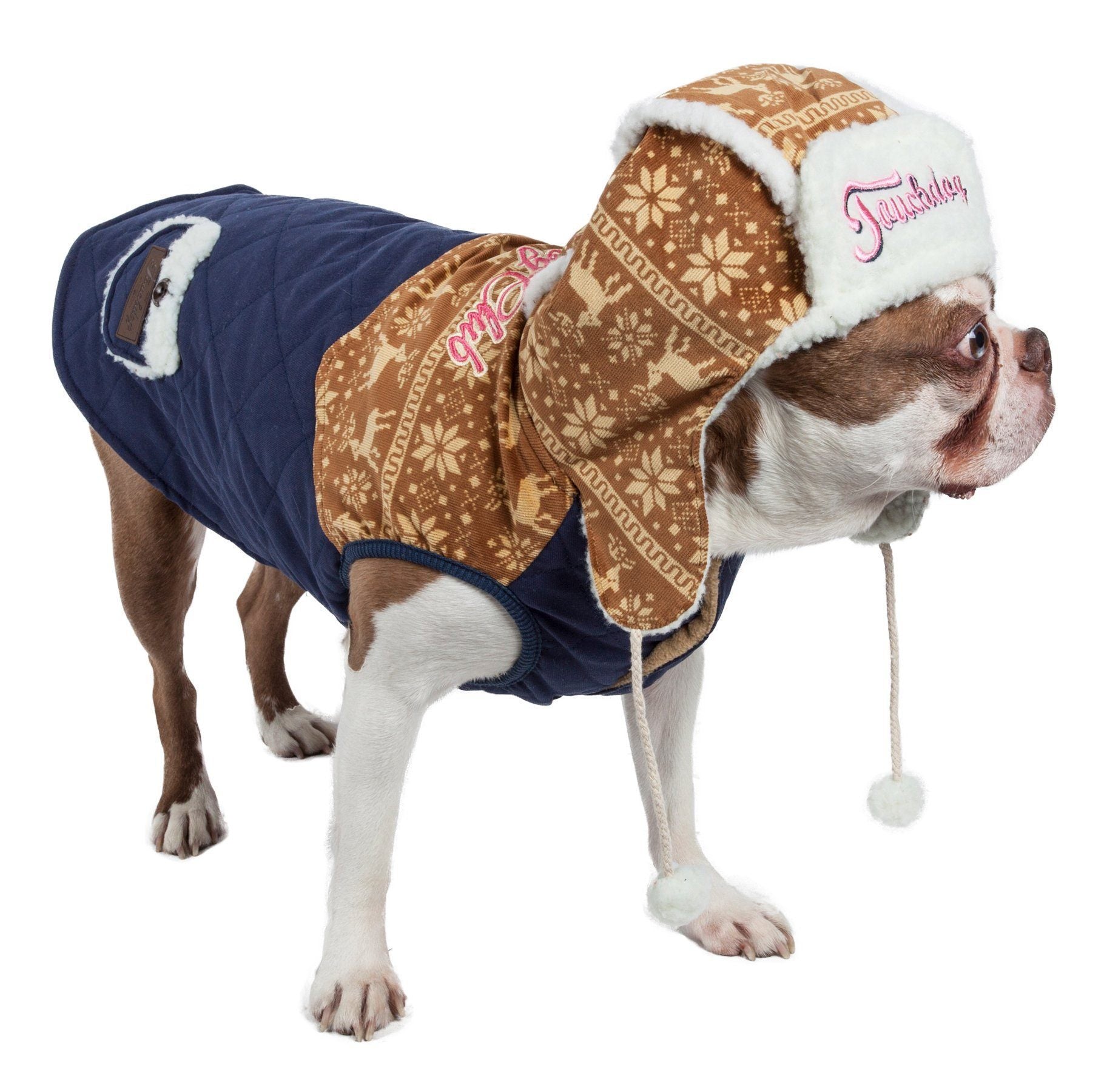 Touchdog ® 'Snowadayz' Pom Pom Hooded Fashion Dog Jacket - P's One-Stop Shop 