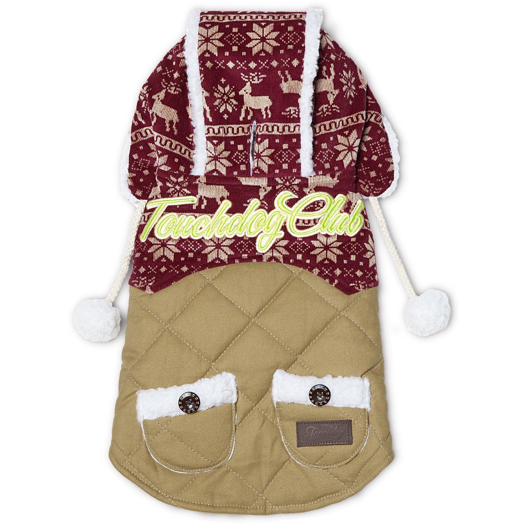 Touchdog ® 'Snowadayz' Pom Pom Hooded Fashion Dog Jacket - P's One-Stop Shop 