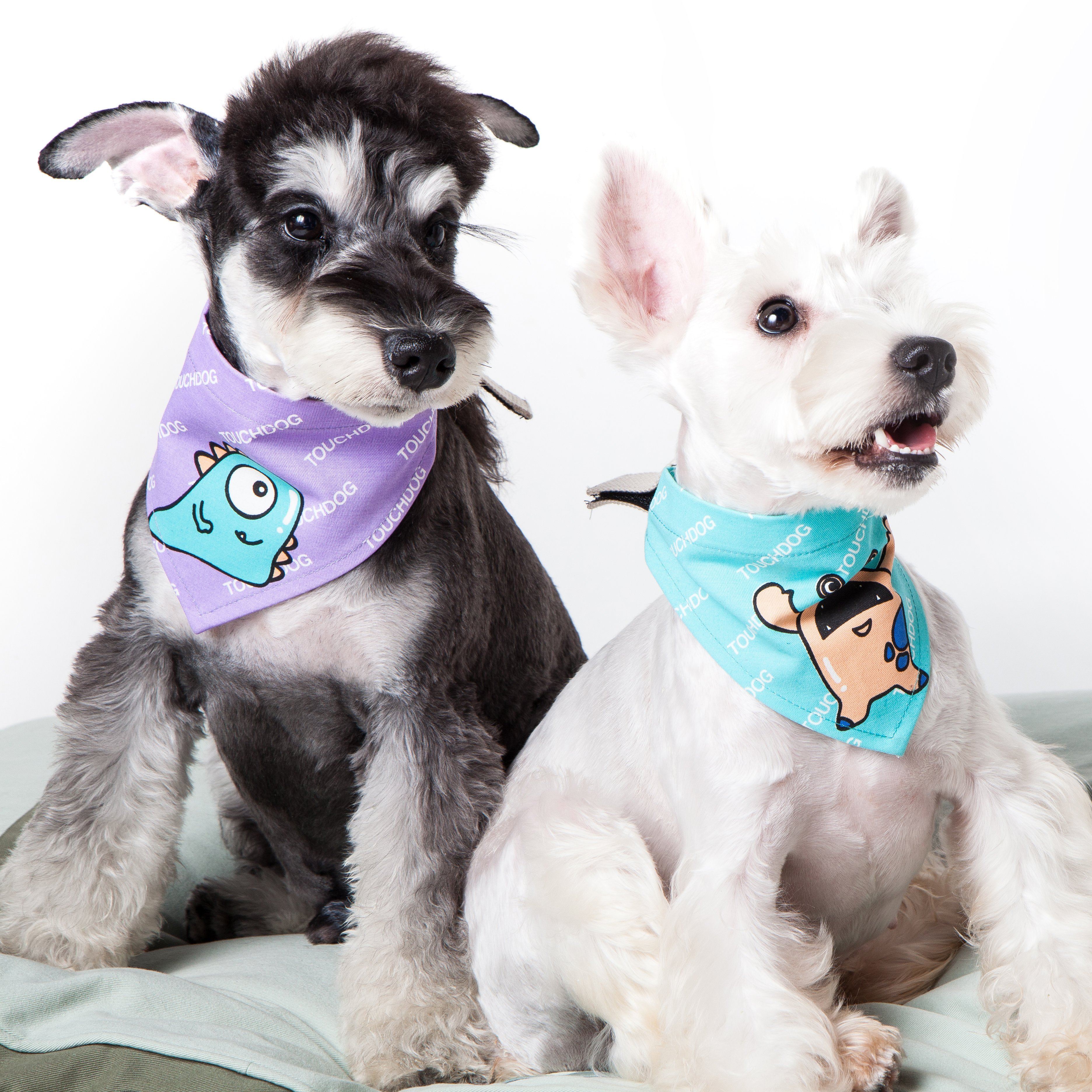 Touchdog Star Patterned Hook-and-Loop Fashion Dog Bandana - P's One-Stop Shop 