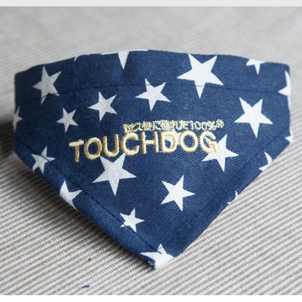 Touchdog Star Patterned Hook-and-Loop Fashion Dog Bandana - P's One-Stop Shop 