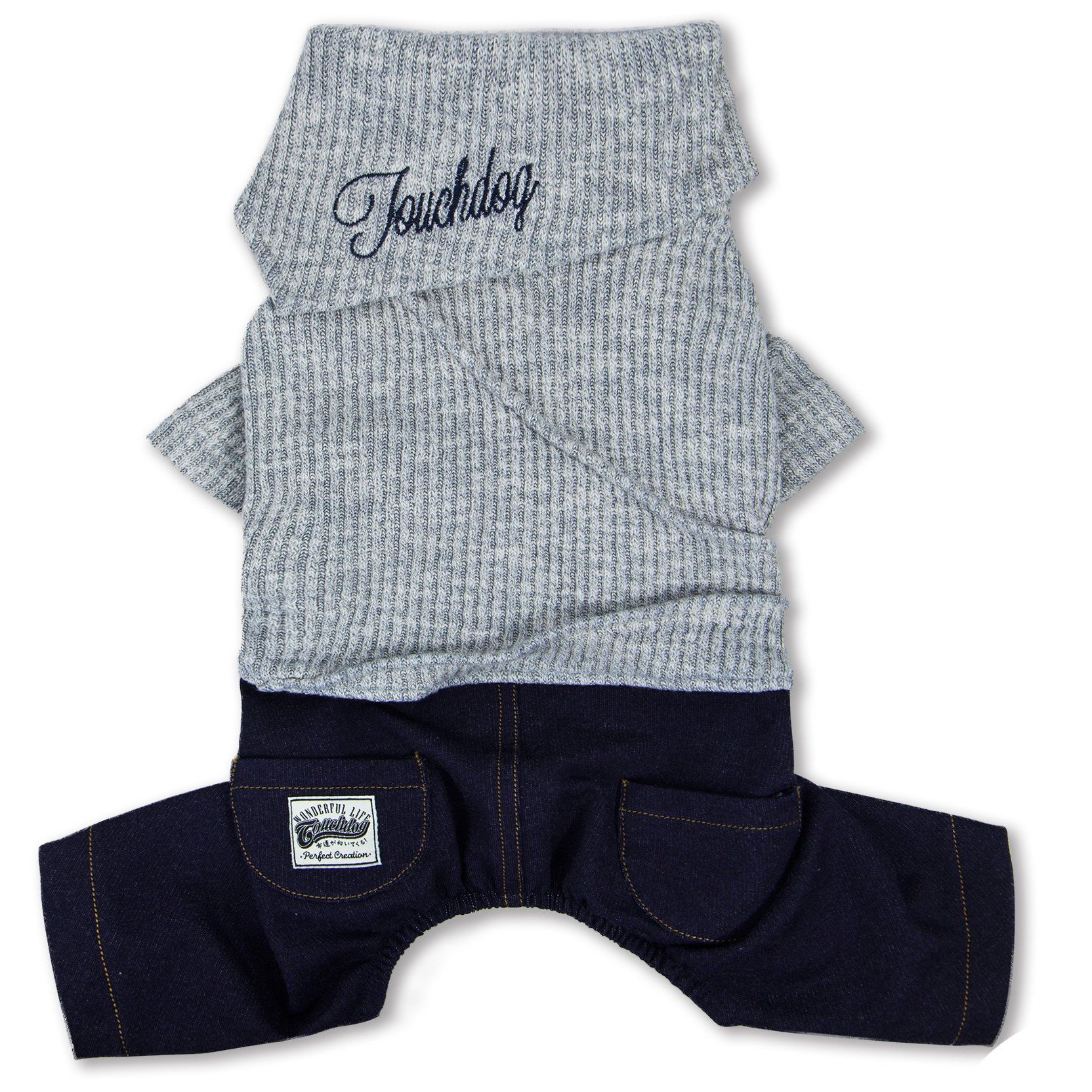 Touchdog Vogue Neck-Wrap Full Body Fashion Dog Sweater Outfit - P's One-Stop Shop 