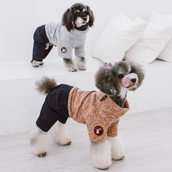 Touchdog Vogue Neck-Wrap Full Body Fashion Dog Sweater Outfit - P's One-Stop Shop 