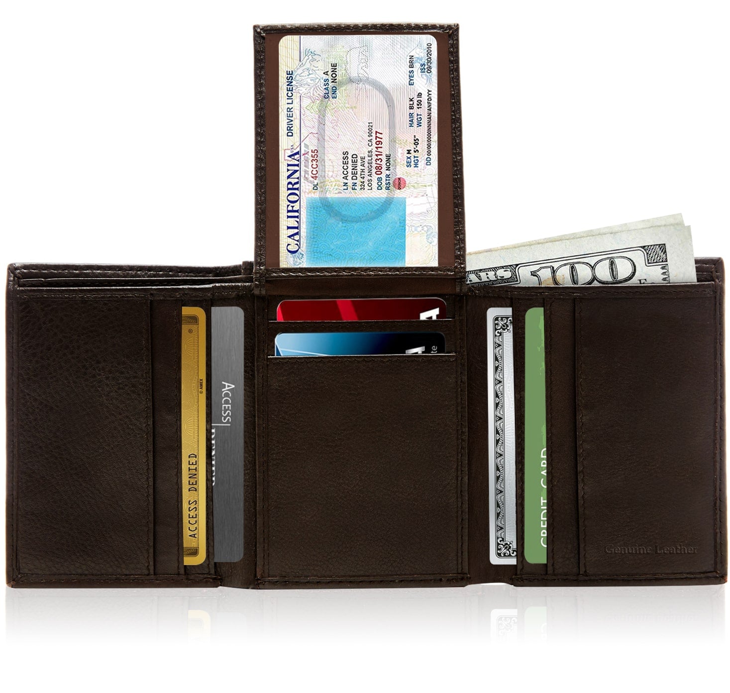 Trifold Wallet With Flip-Up ID - P's One-Stop Shop 