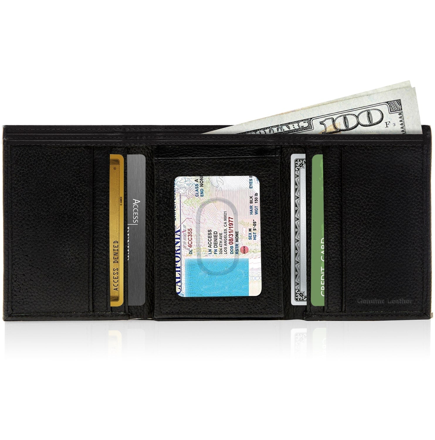 Trifold Wallet With Flip-Up ID - P's One-Stop Shop 