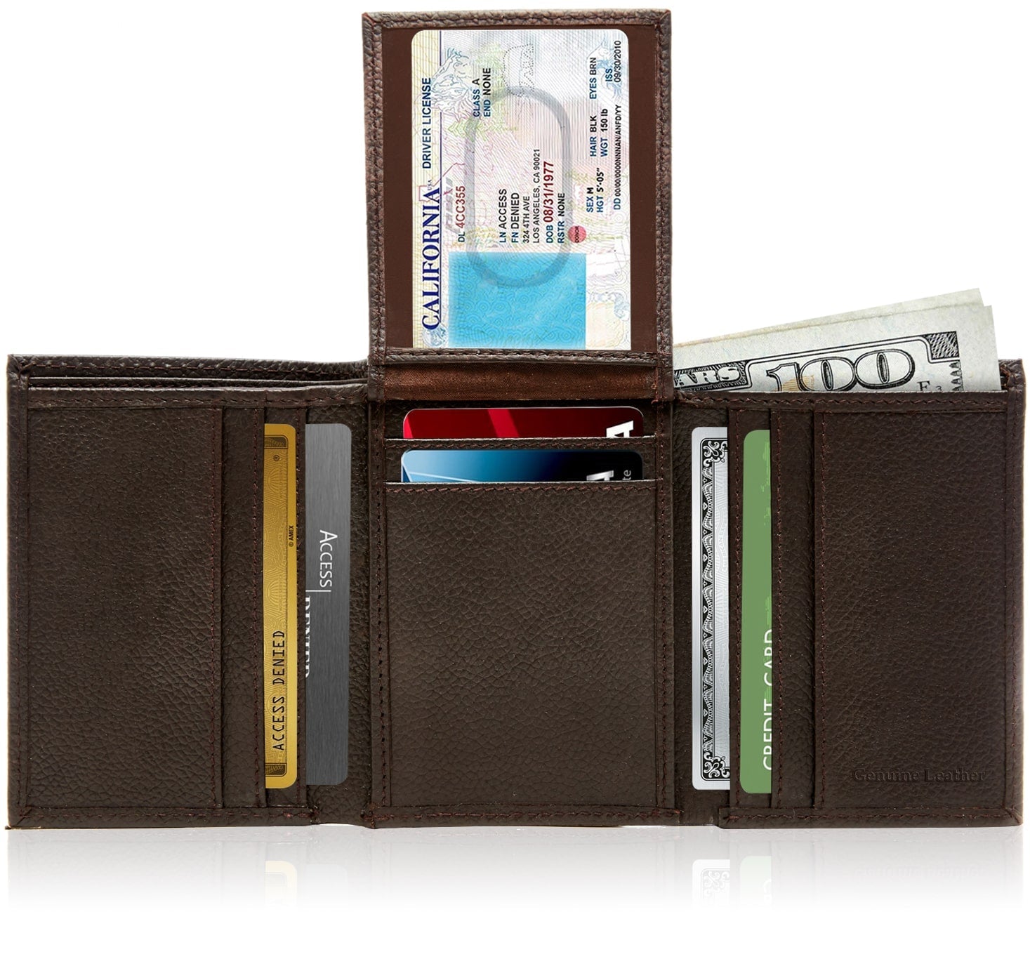 Trifold Wallet With Flip-Up ID - P's One-Stop Shop 