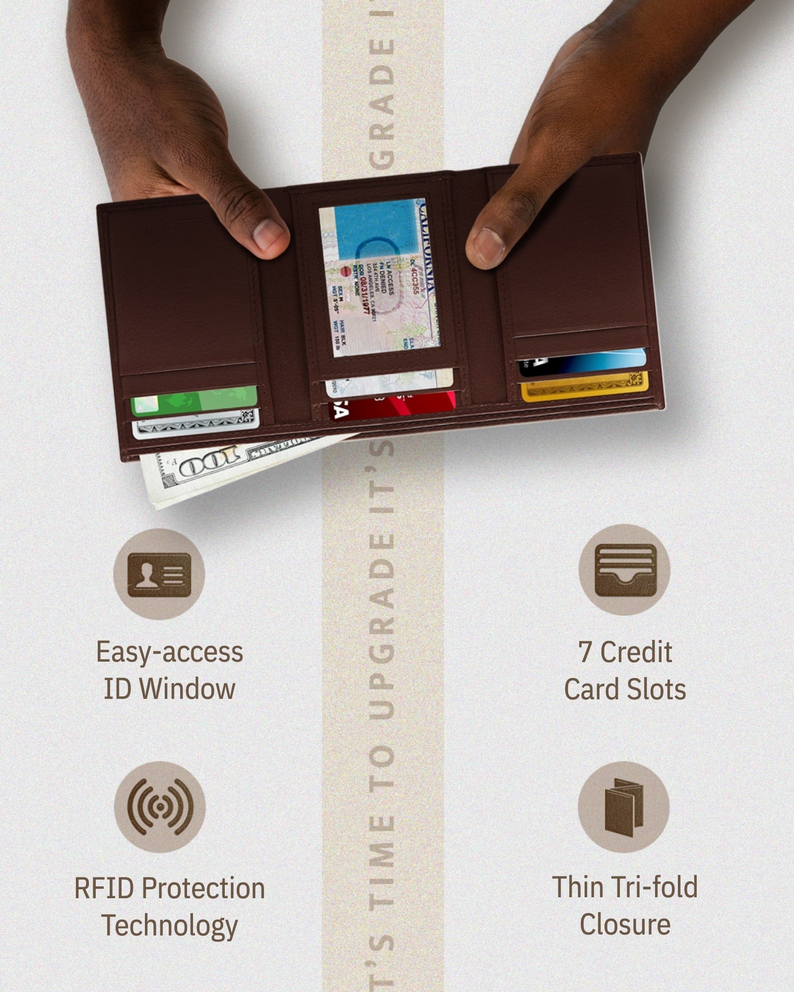 Trifold Wallet With ID Window - P's One-Stop Shop 
