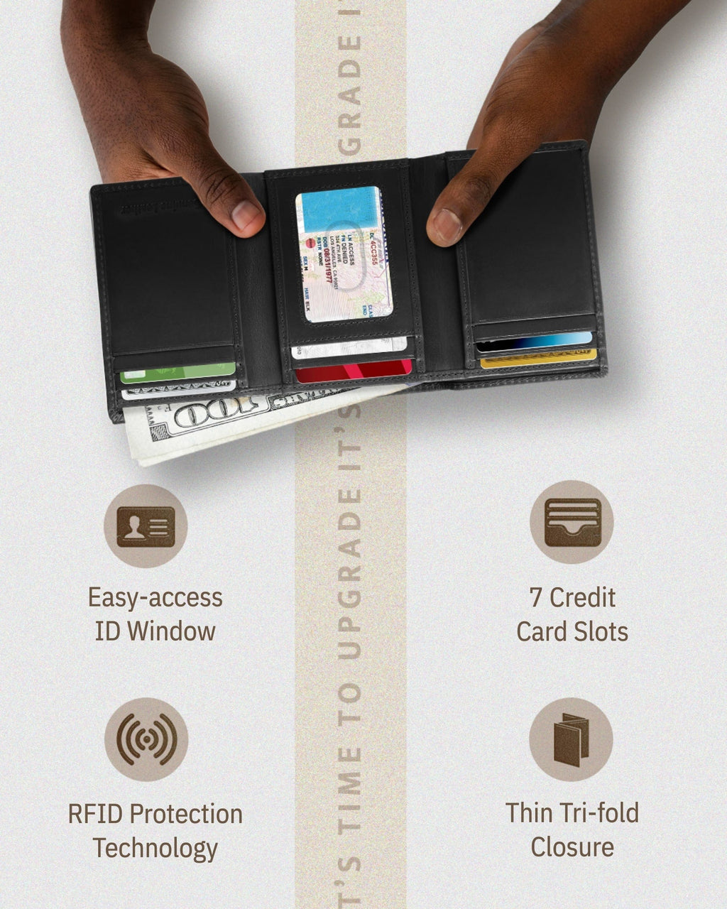 Trifold Wallet With ID Window - P's One-Stop Shop 
