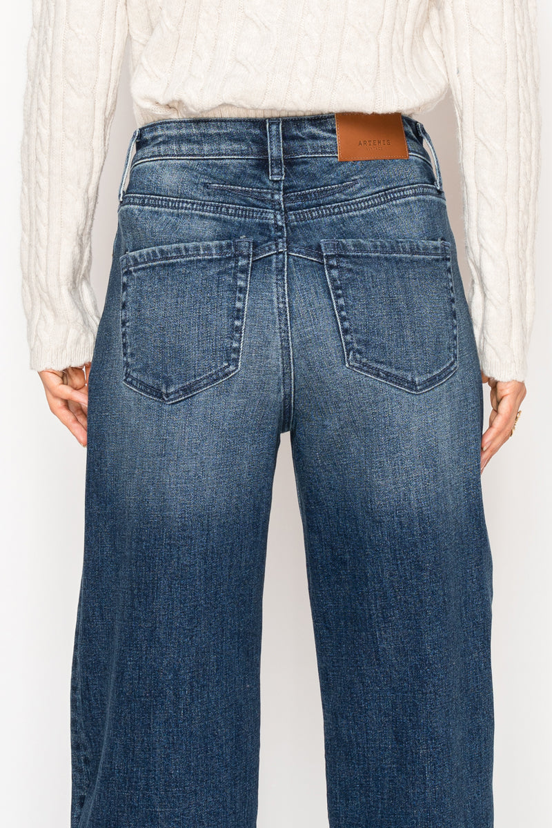 Tummy Control High Rise A-wide Jeans - P's One-Stop Shop 