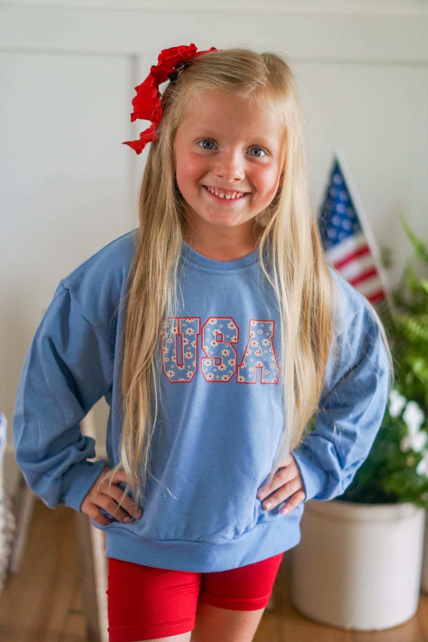 USA Daisy Crewneck Sweatshirt - more colors - P's One-Stop Shop 
