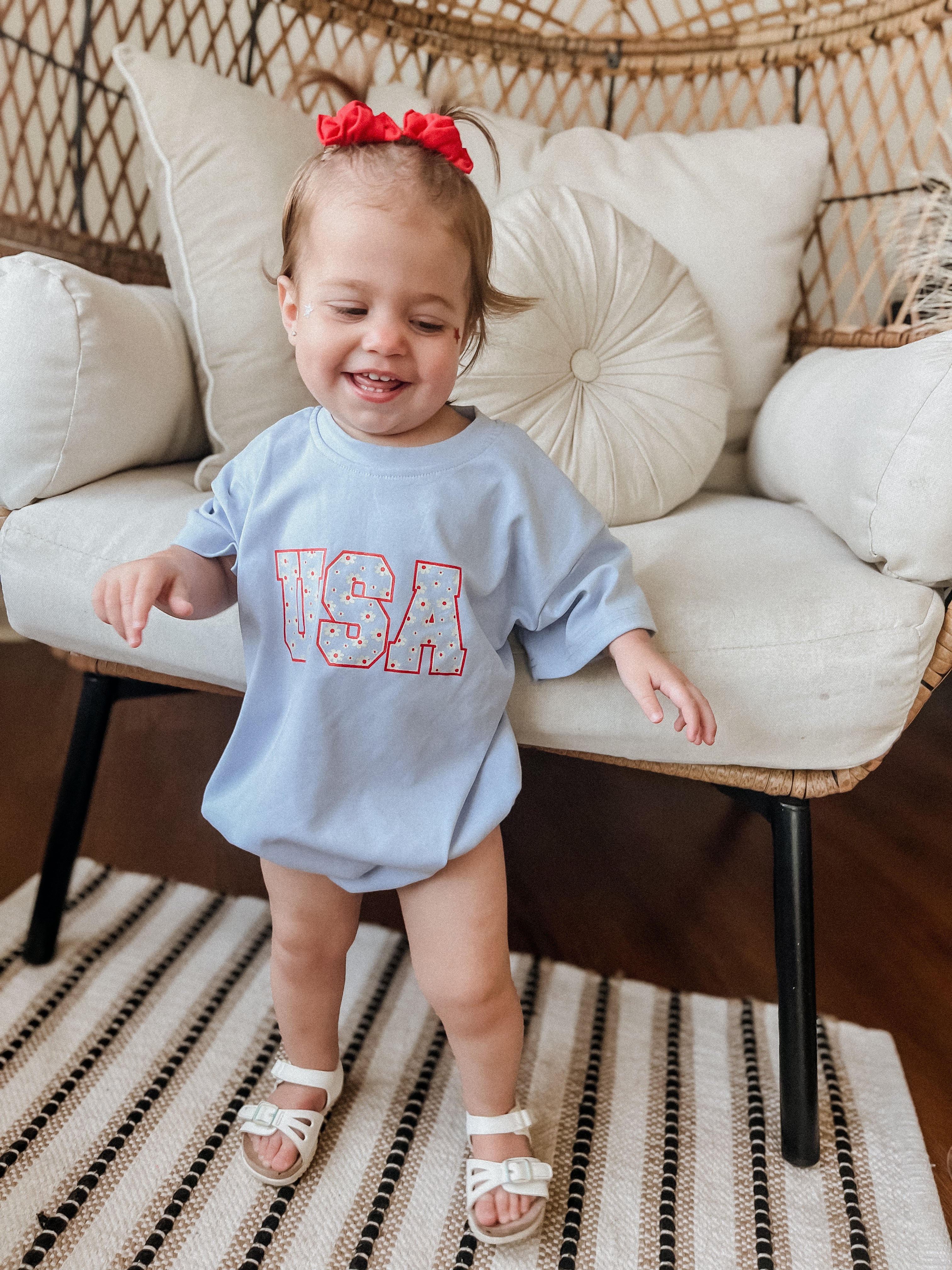 USA Daisy Oversized T-Shirt Romper - P's One-Stop Shop 