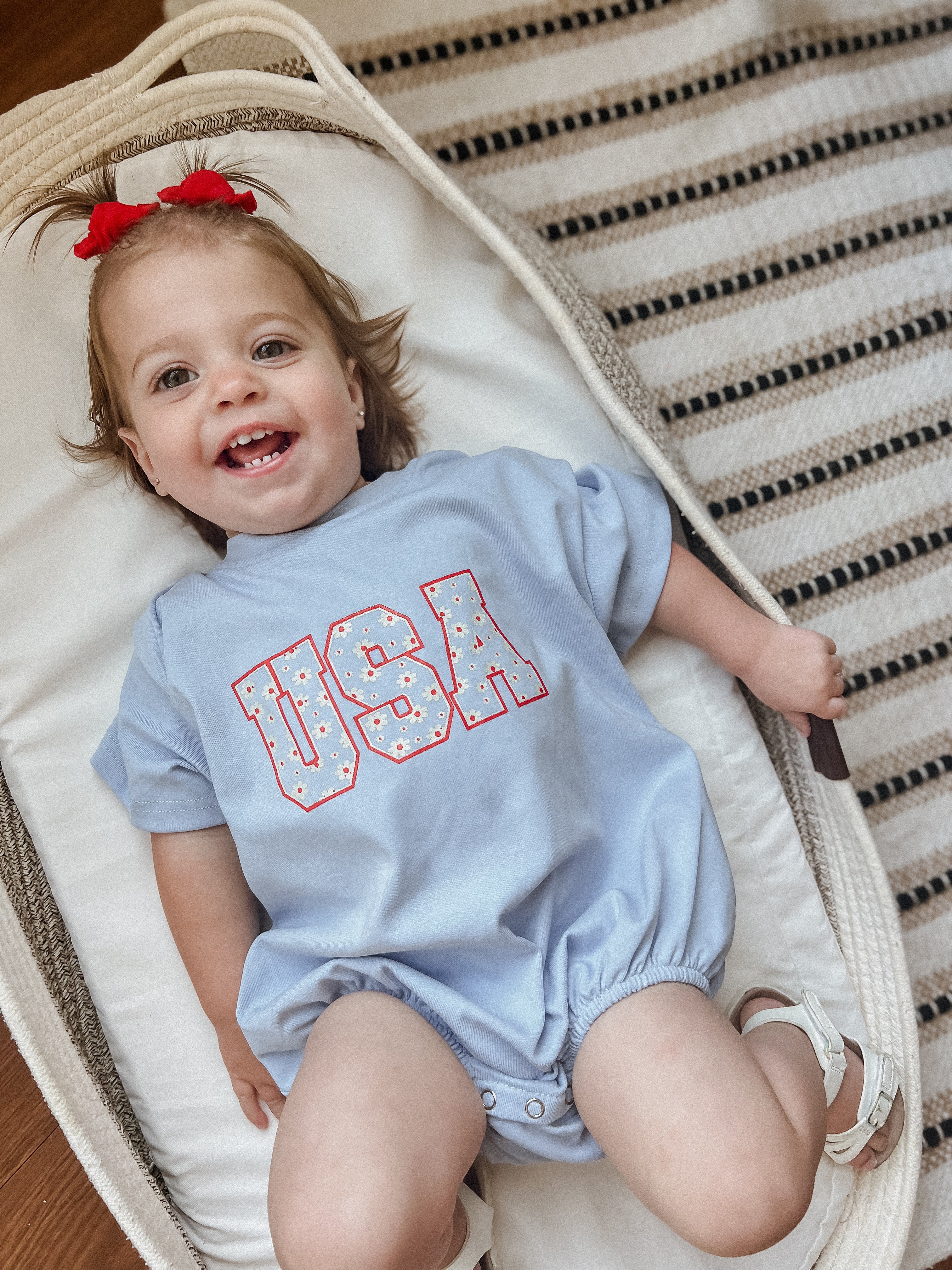 USA Daisy Oversized T-Shirt Romper - P's One-Stop Shop 