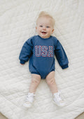 USA Stars Sweatshirt Romper - P's One-Stop Shop 