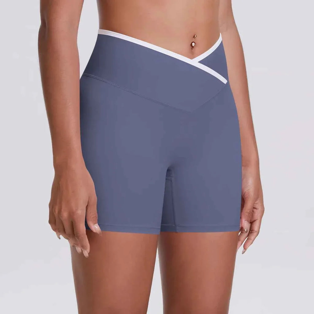 V-Shaped Waist Women's Yoga Fitness Shorts - P's One-Stop Shop 