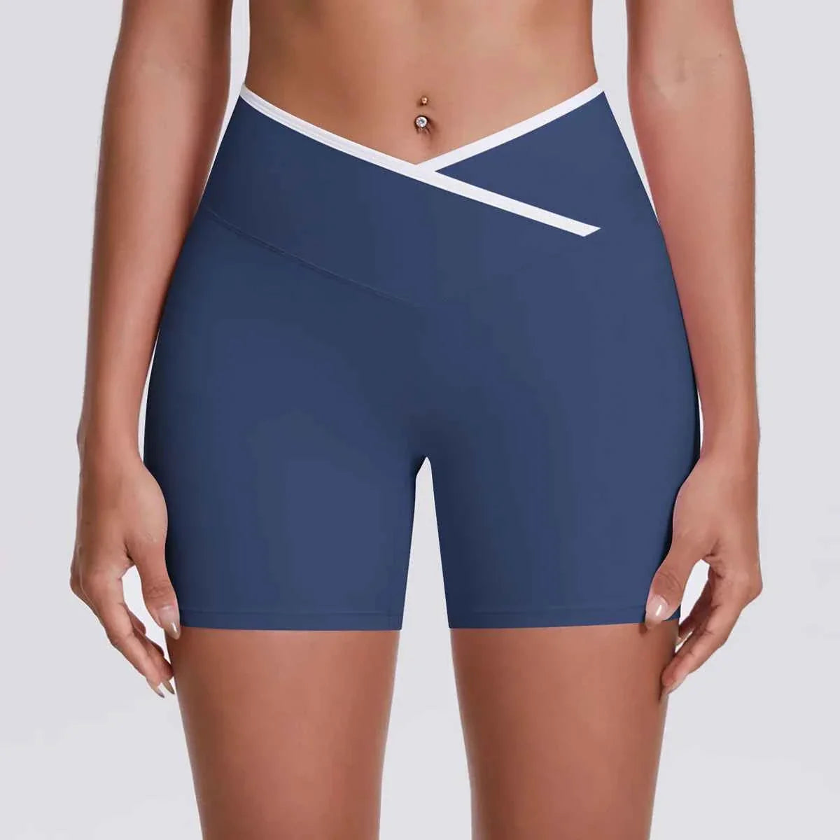 V-Shaped Waist Women's Yoga Fitness Shorts - P's One-Stop Shop 