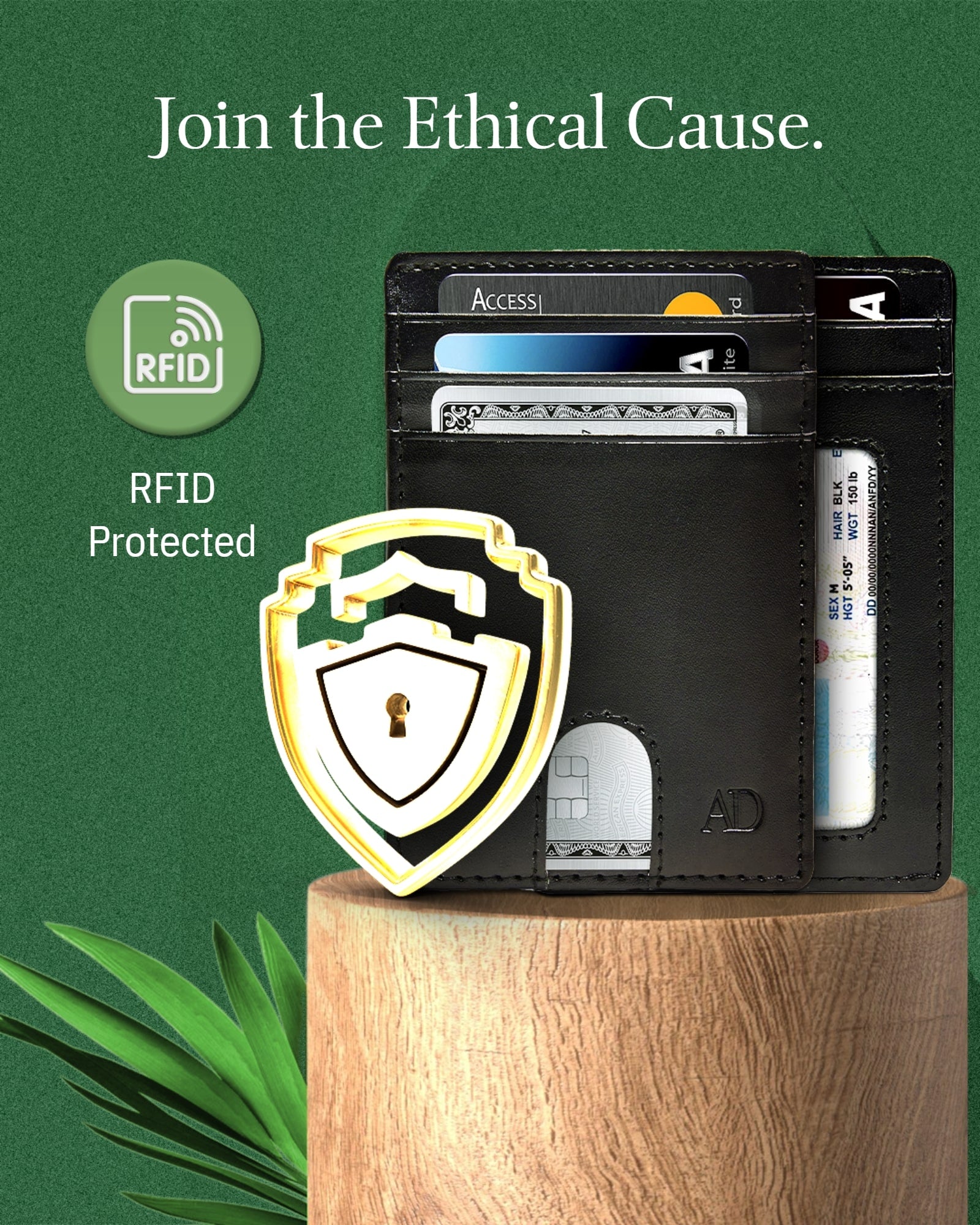 Vegan Slim Card Holder - P's One-Stop Shop 