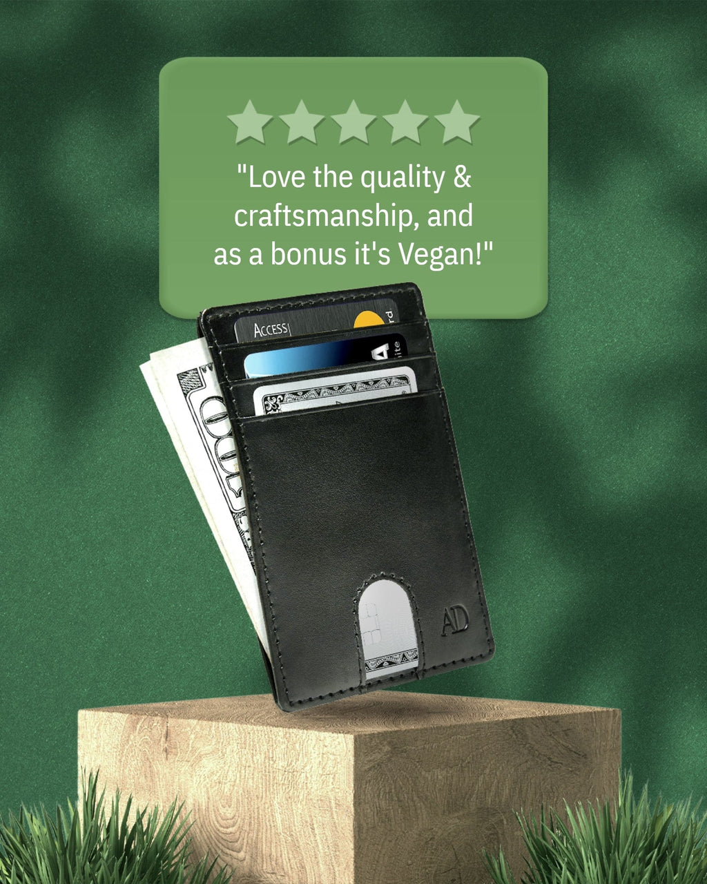 Vegan Slim Card Holder - P's One-Stop Shop 