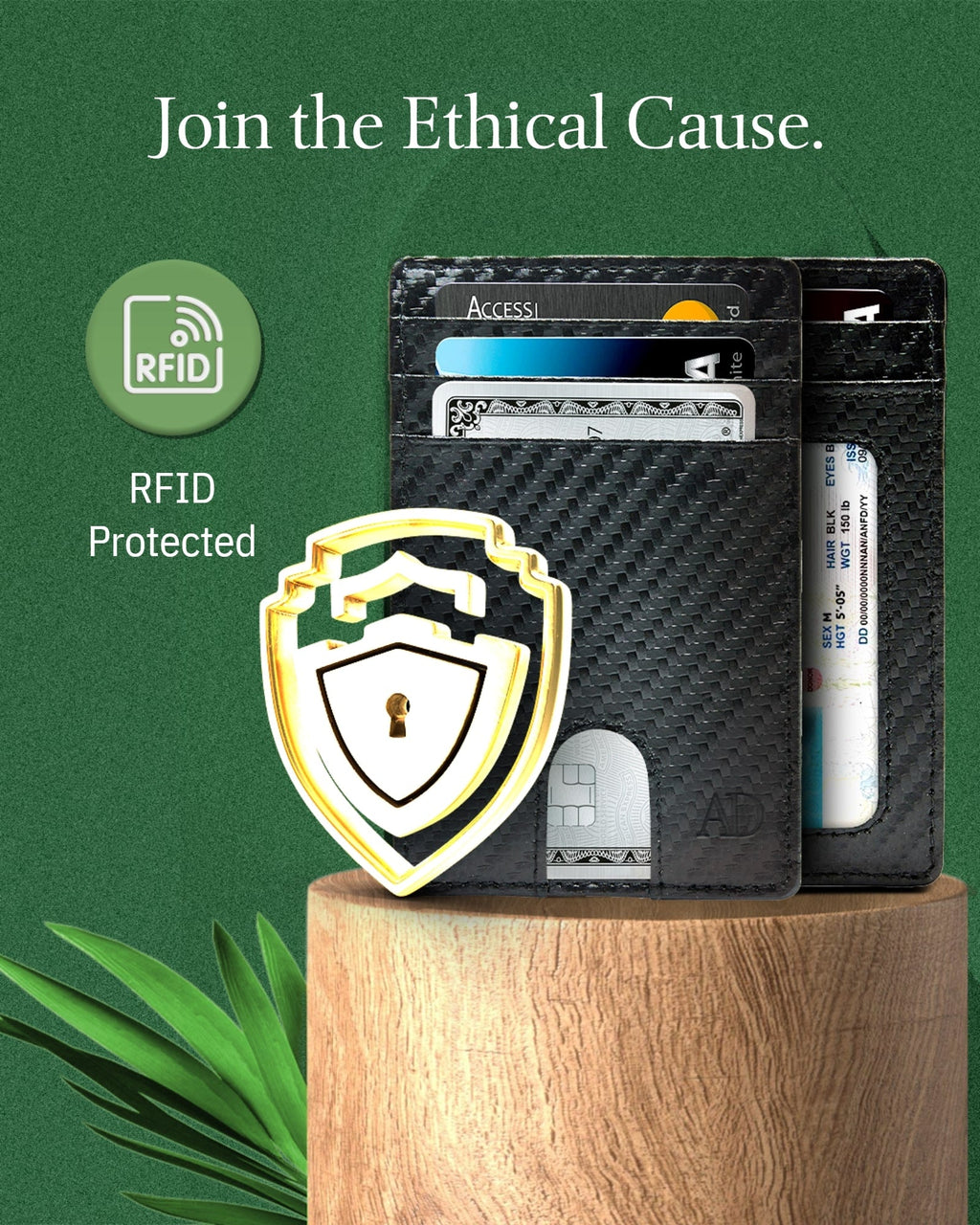 Vegan Slim Card Holder - P's One-Stop Shop 