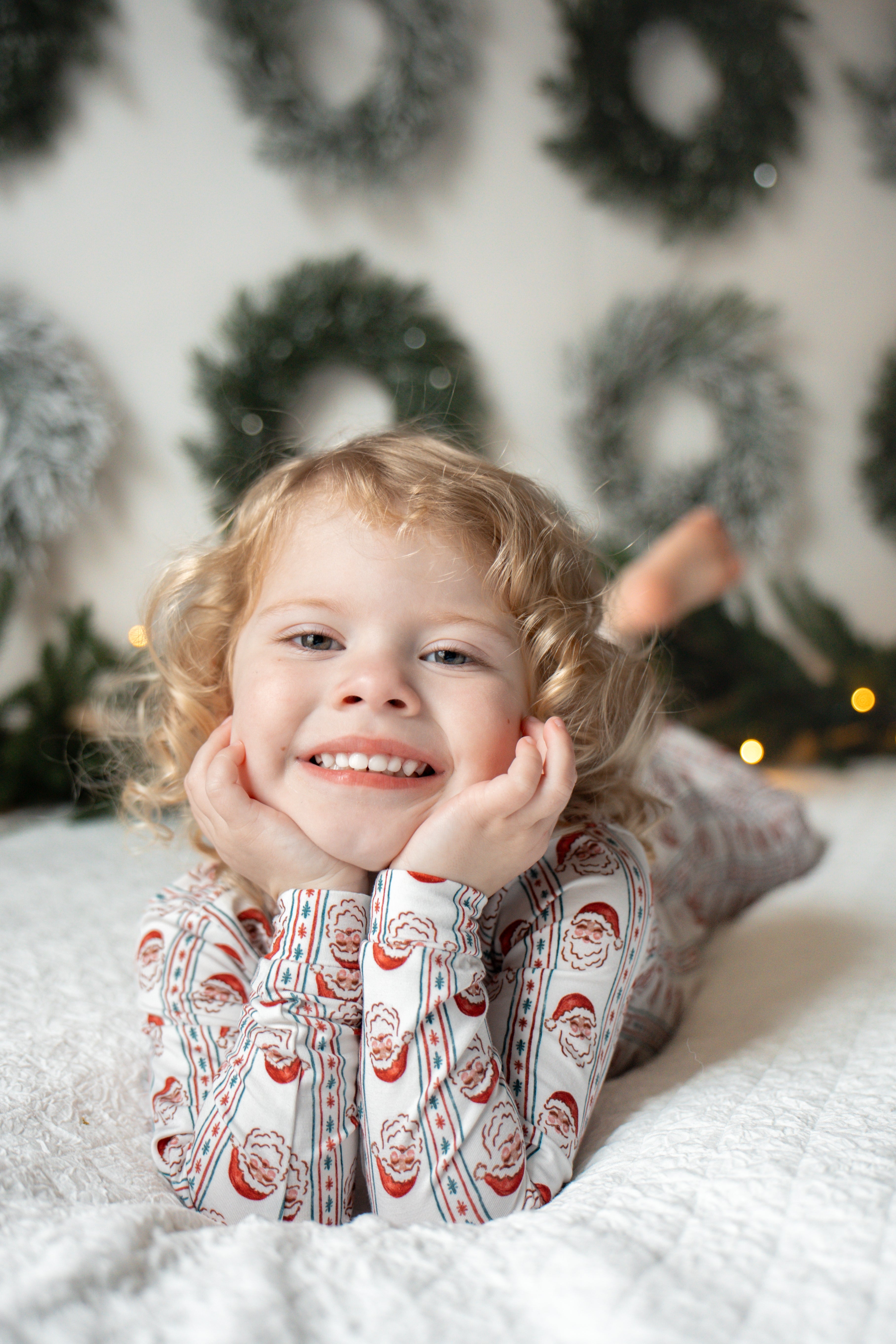 Vintage Santa Bamboo Christmas Pajamas - 2pc Set - P's One-Stop Shop 