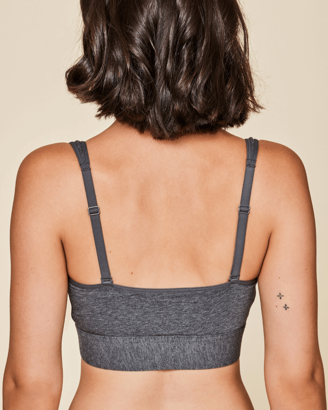 Wilderness Front‑Closure Cotton Bralette - Grey - P's One-Stop Shop 