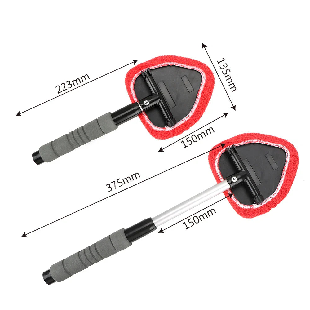 Window Scraping Mist Eliminator Microfiber Car Window Cleaner Telescopic Window Glass Cleaner Car Windshield Cleaning Brush - P's One-Stop Shop 