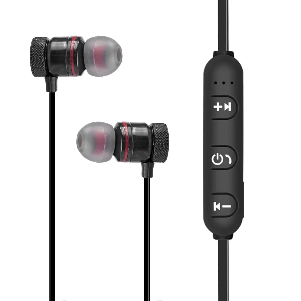 Wireless earphones Neckband Magnetic Sports 4.1 Bluetooth Earphone Stereo Earbuds Music Metal Headphones With Mic For All Phones - P's One-Stop Shop 