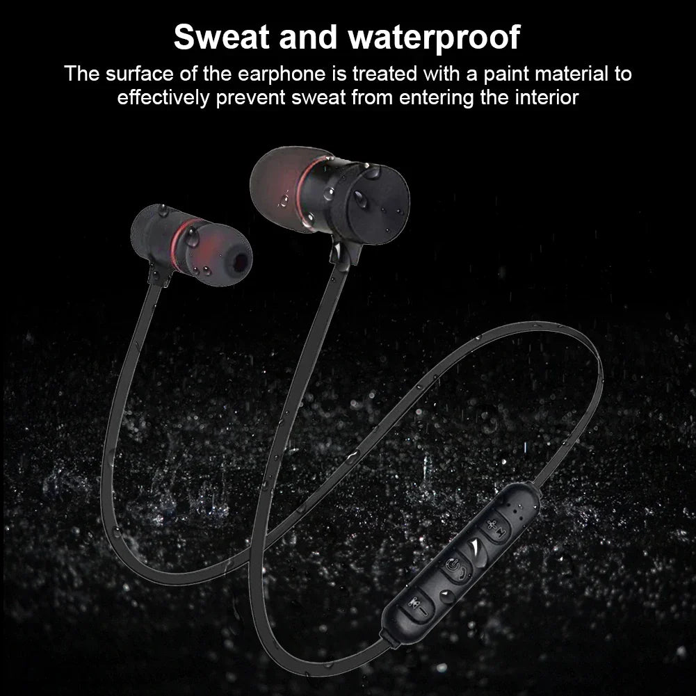 Wireless earphones Neckband Magnetic Sports 4.1 Bluetooth Earphone Stereo Earbuds Music Metal Headphones With Mic For All Phones - P's One-Stop Shop 