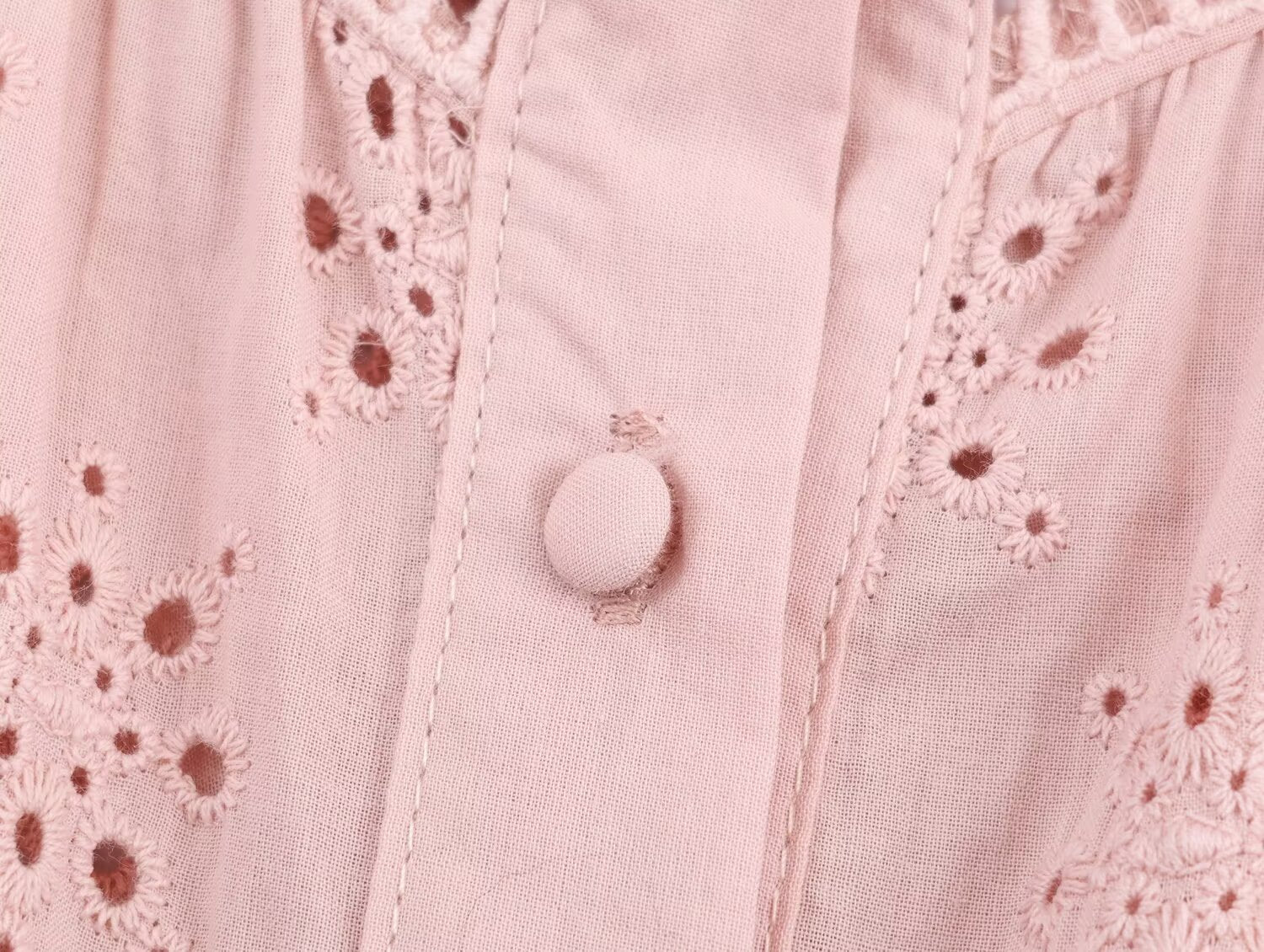 Women Clothing Casual Hollow Out Cutout Embroidered Shirt - P's One-Stop Shop 