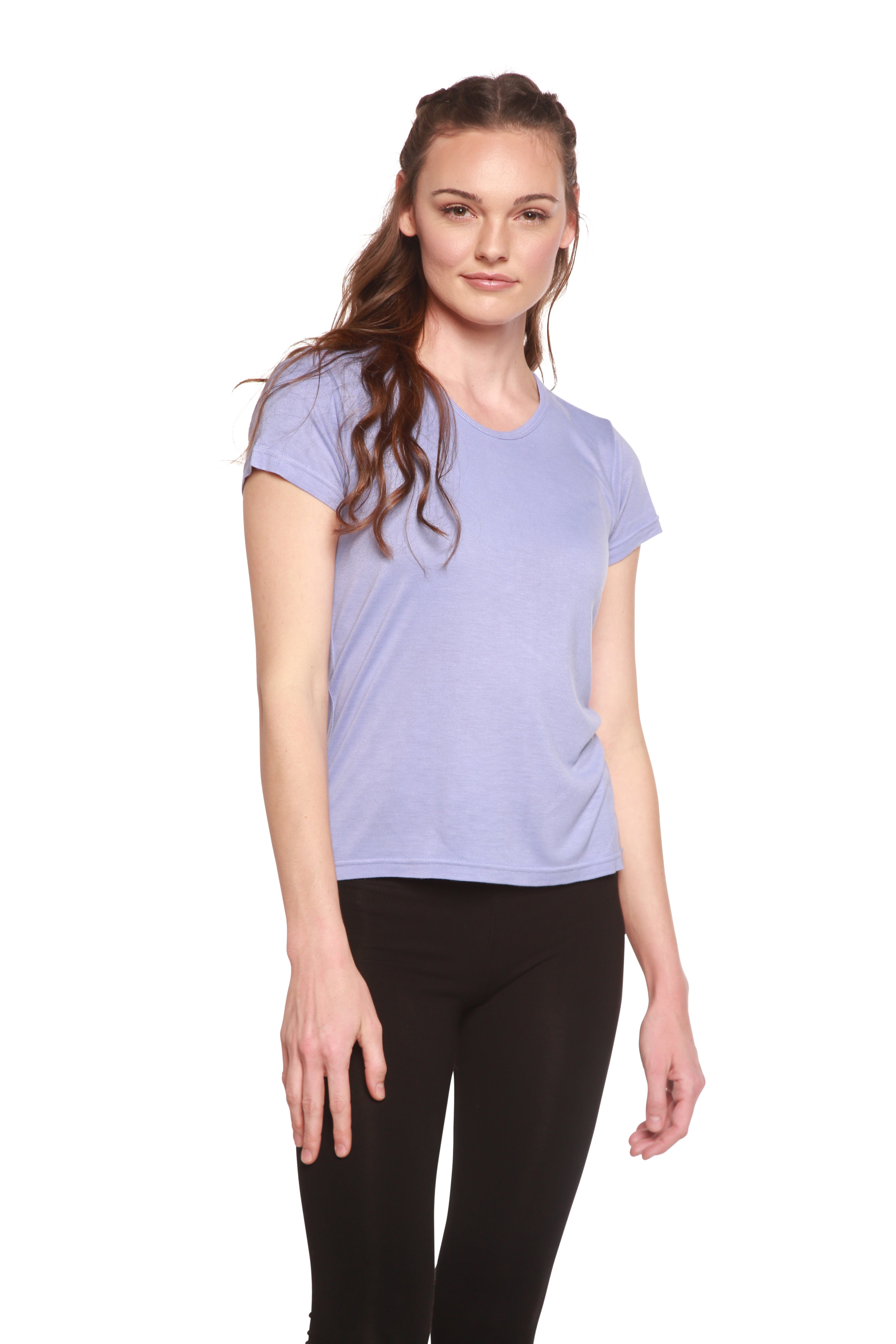 Women's 100% Bamboo Viscose Scoop Neck Short Sleeve T-Shirt - P's One-Stop Shop 