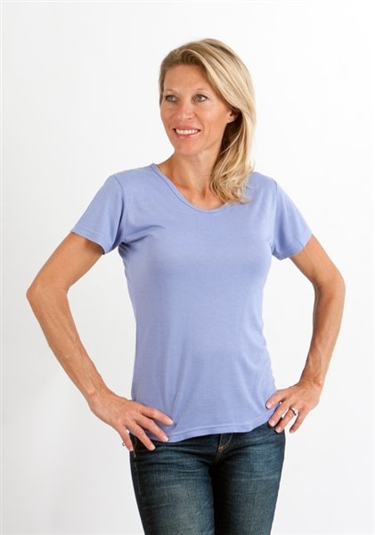 Women's 100% Bamboo Viscose Scoop Neck Short Sleeve T-Shirt - P's One-Stop Shop 