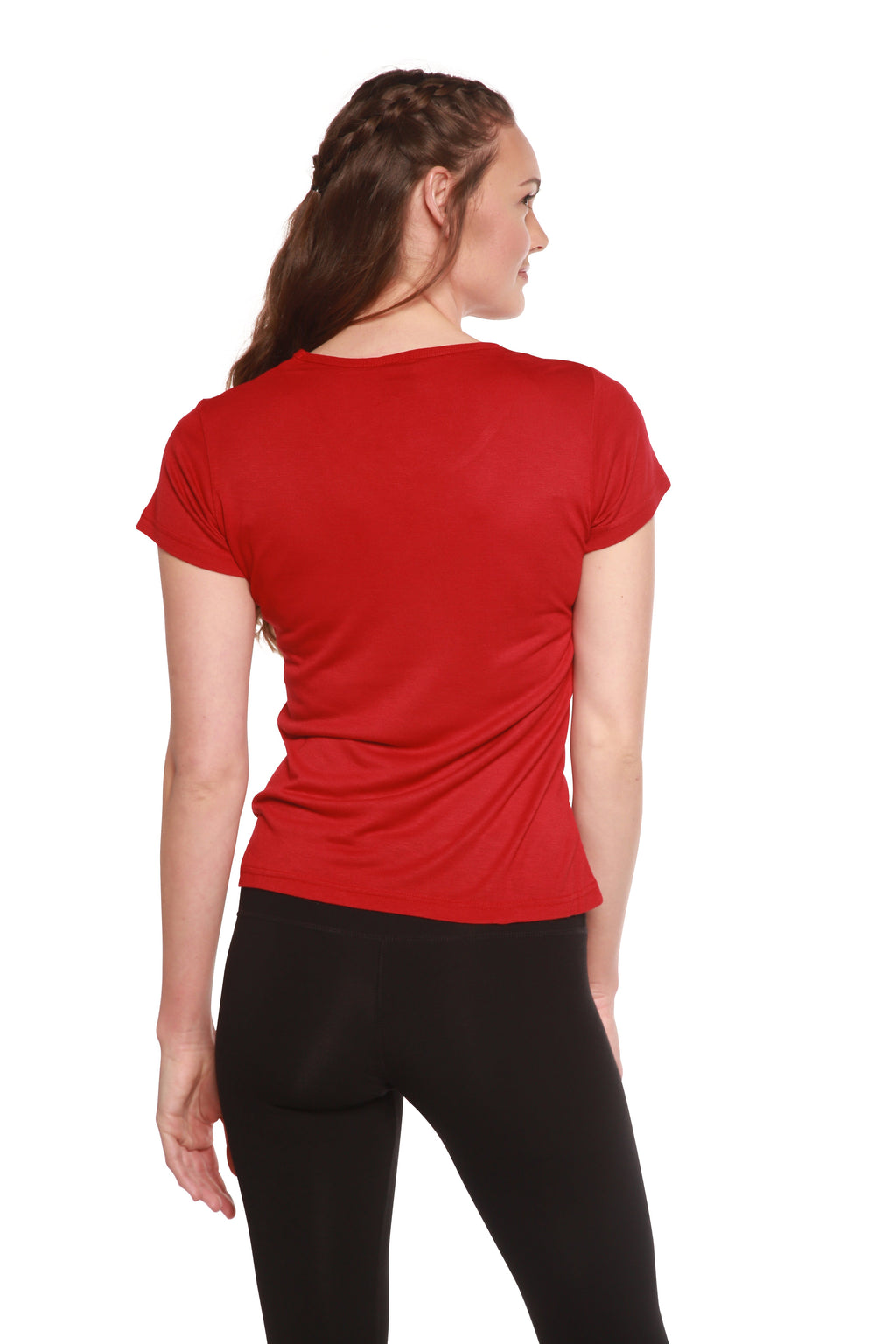 Women's 100% Bamboo Viscose Scoop Neck Short Sleeve T-Shirt - P's One-Stop Shop 