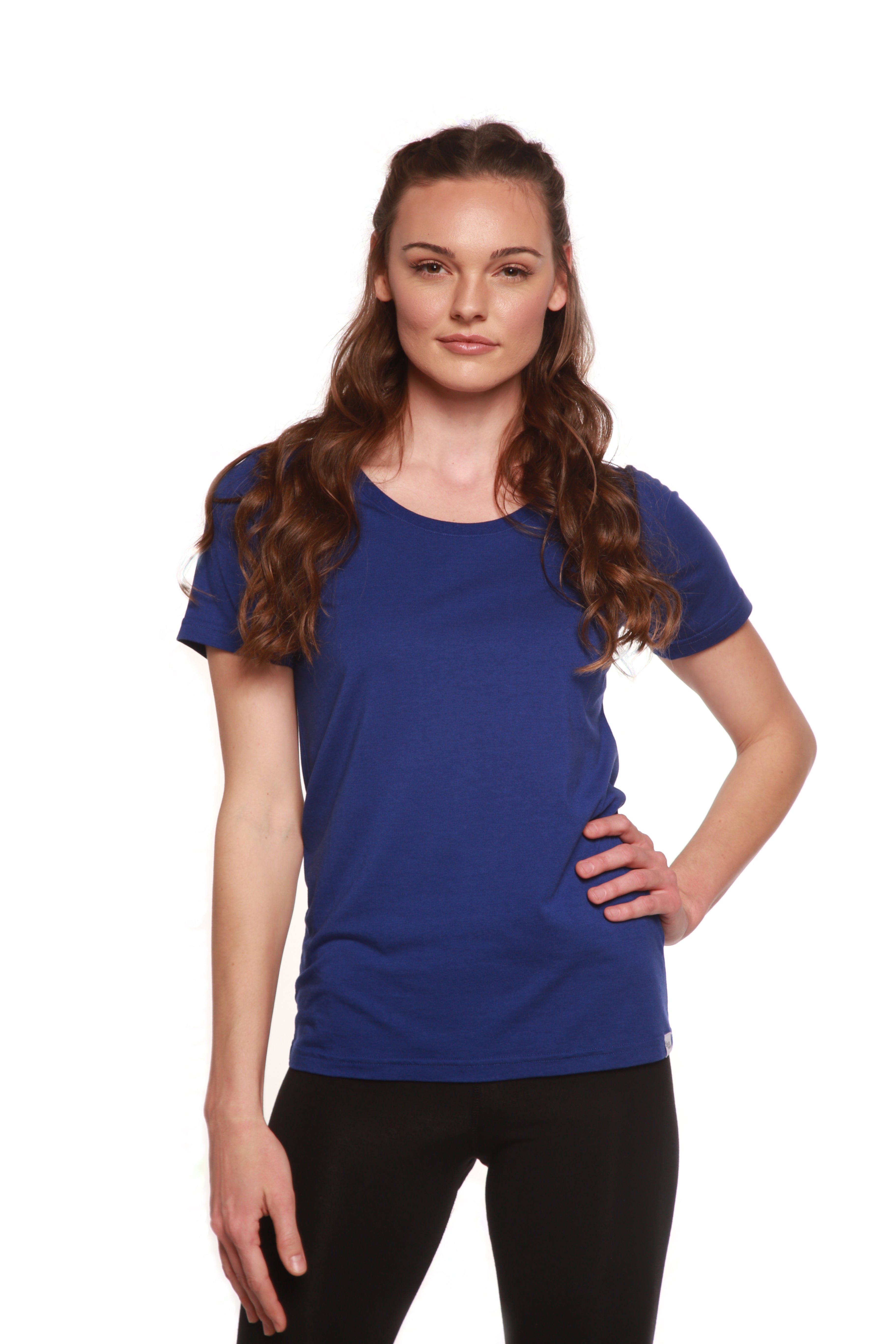 Women's Bamboo/Cotton Short Sleeve Scoop Neck T-Shirt - P's One-Stop Shop 
