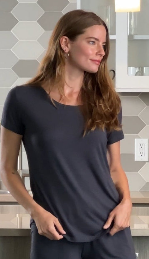 Women’s Bamboo Lounge Set - Lounge T-Shirt + Lounge Shorts - P's One-Stop Shop 