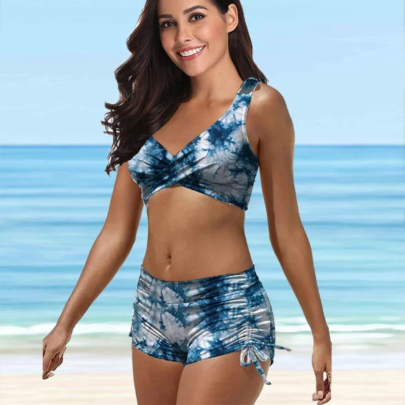 Women's Camouflage Two Piece Swimsuit S-5XL - P's One-Stop Shop 