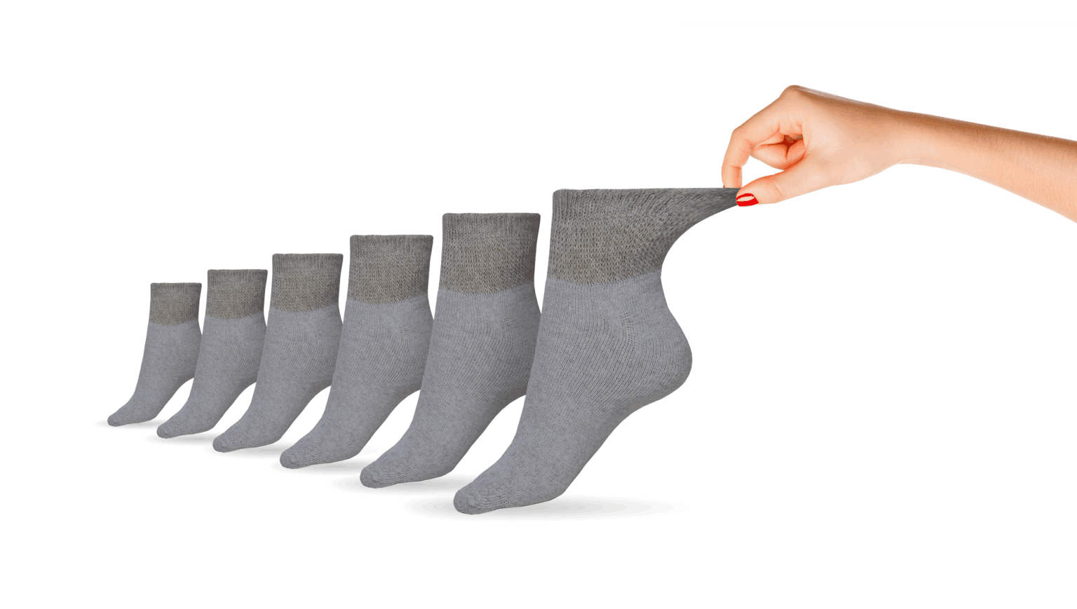 Women's Cotton Diabetic Ankle Socks (6 Pair) - P's One-Stop Shop 