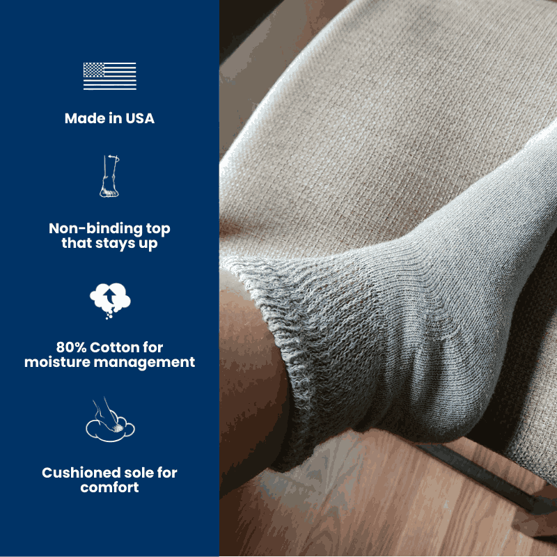 Women's Cotton Diabetic Ankle Socks (6 Pair) - P's One-Stop Shop 