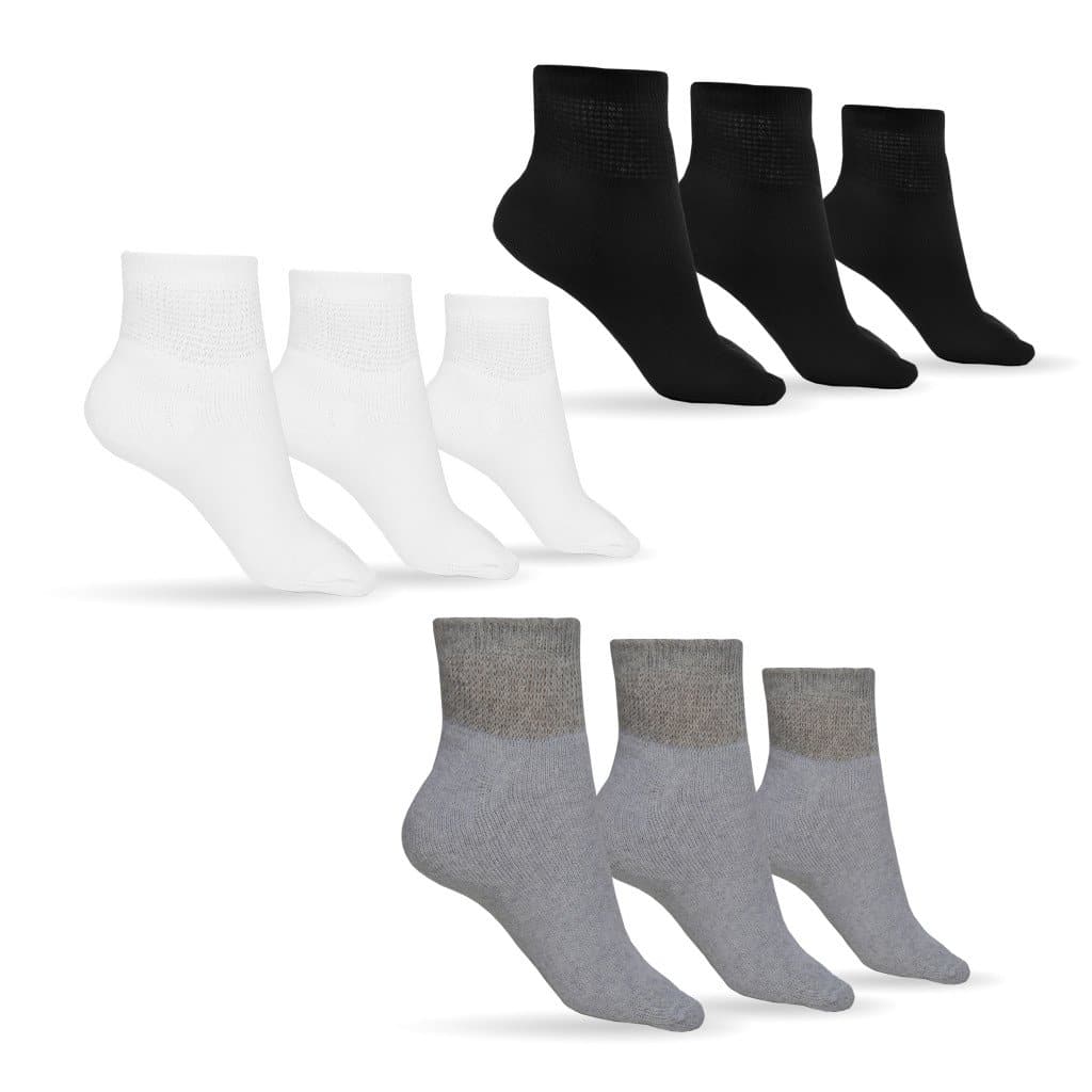 Women's Cotton Diabetic Ankle Socks (Assorted) - P's One-Stop Shop 