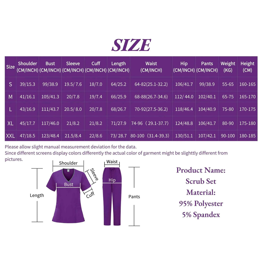 Women's Medical Scrub Uniform Set - P's One-Stop Shop 