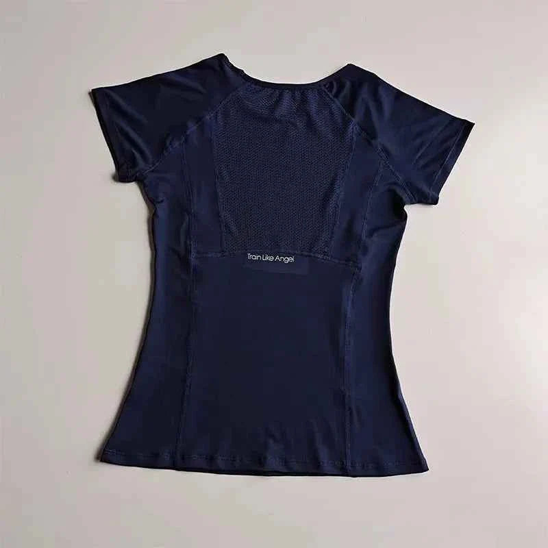 Women's Quick-Dry Mesh Yoga T-Shirt - P's One-Stop Shop 