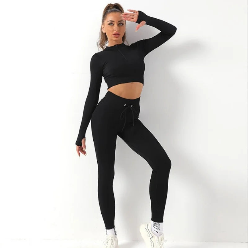 Women's Seamless Fitness Yoga Suit Set - P's One-Stop Shop 