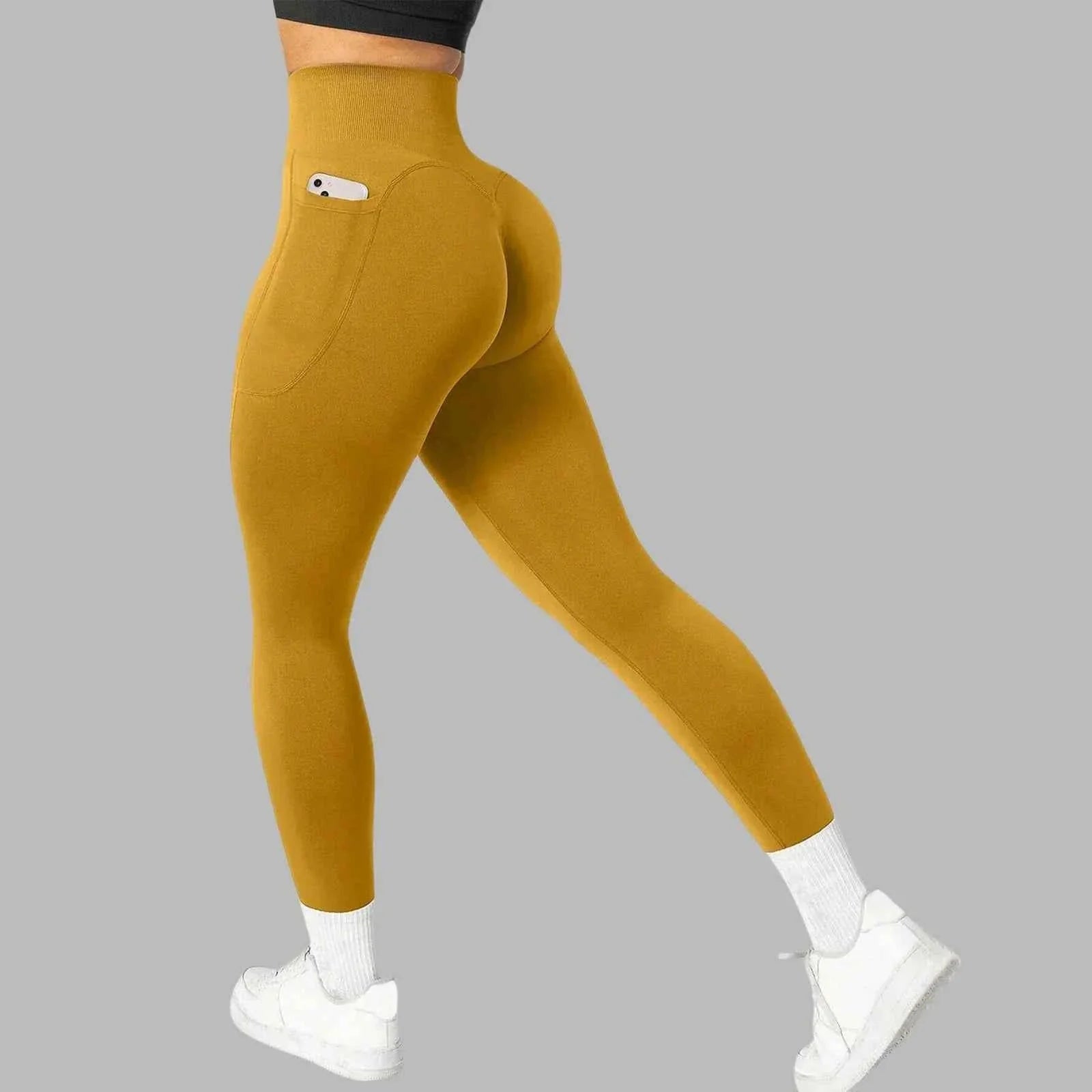 Women's Seamless Pocket Yoga Leggings - P's One-Stop Shop 