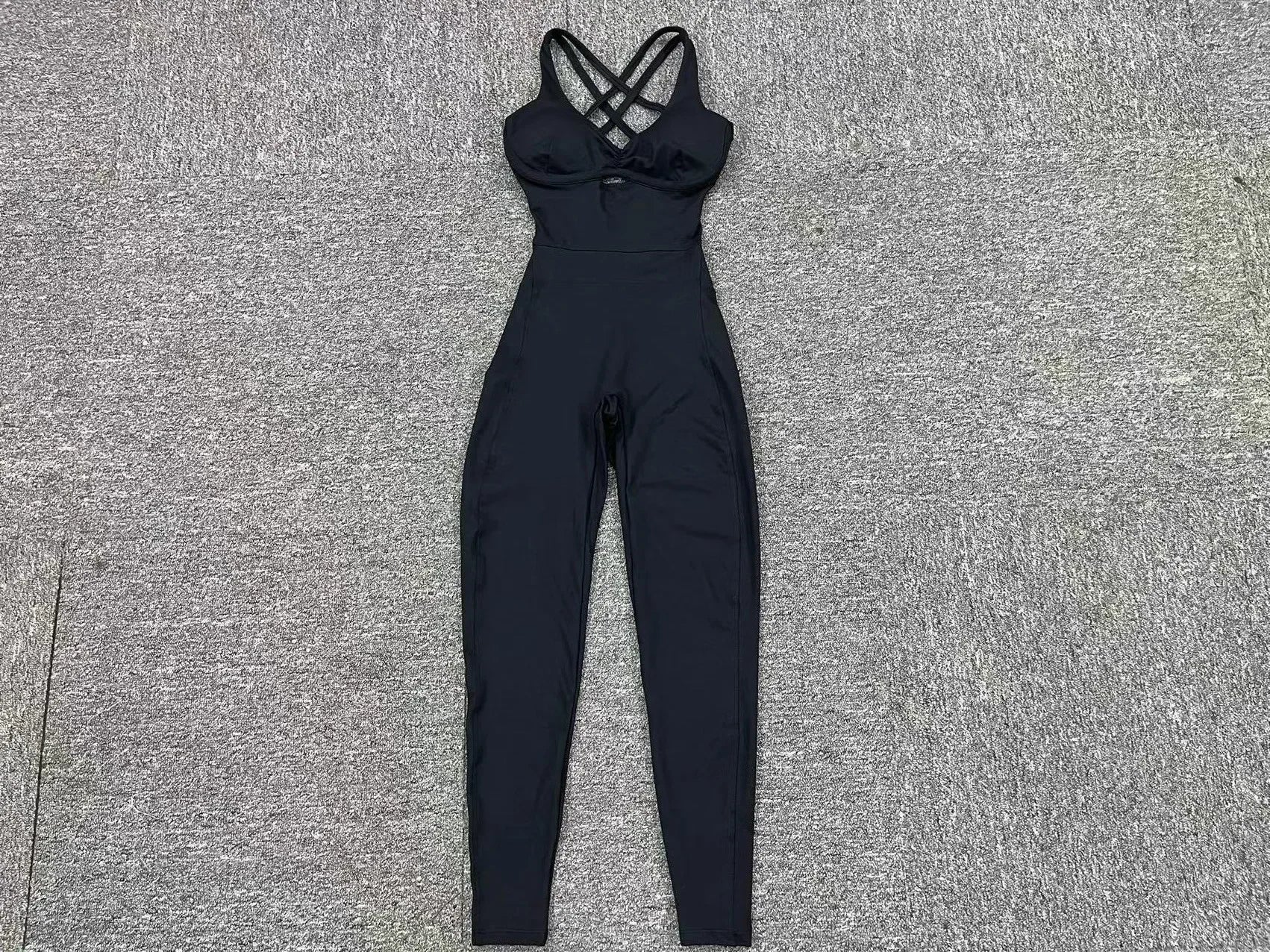 Women's Sporty Black Jumpsuit Set - P's One-Stop Shop 