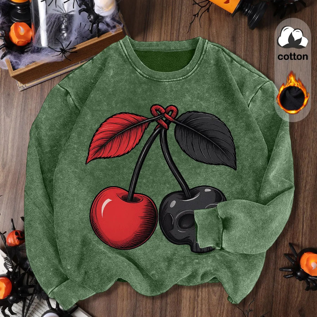 Women's Vintage Soft Pullover Sweatshirt – Cozy Casual Garment-Dyed Crewneck - P's One-Stop Shop 