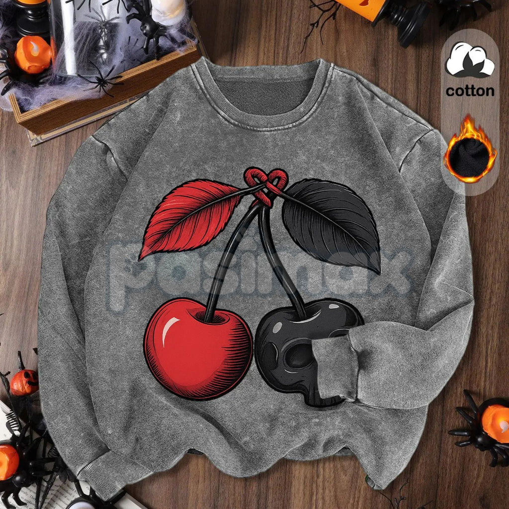 Women's Vintage Soft Pullover Sweatshirt – Cozy Casual Garment-Dyed Crewneck - P's One-Stop Shop 