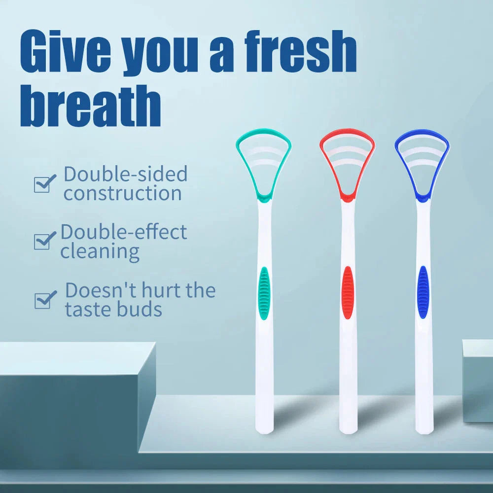 Y-Kelin Tongue Scraper Oral  Cleaner Brush Fresh Breath Cleaning Coated  Toothbrush  Hygiene Care Tools - P's One-Stop Shop 
