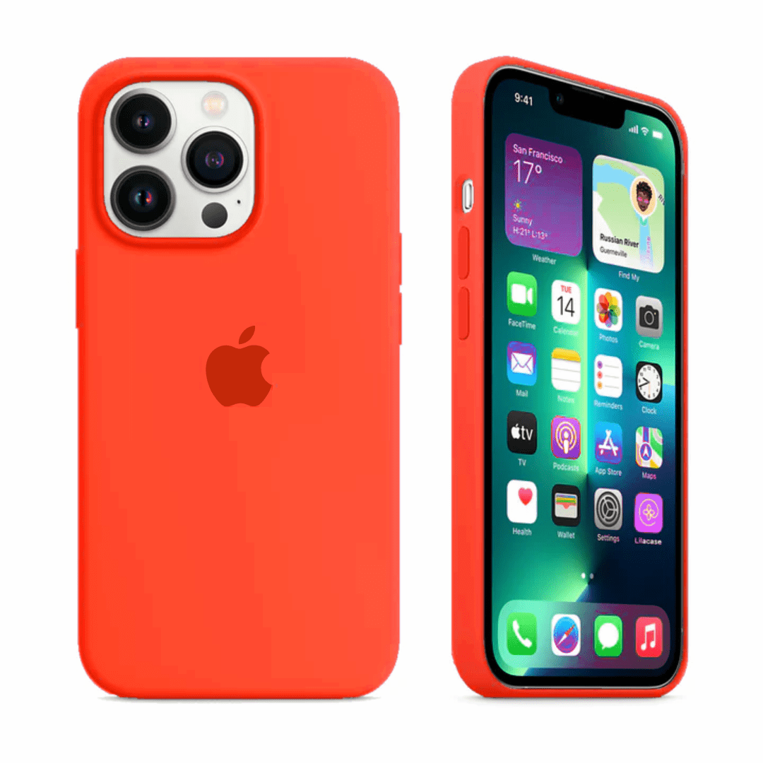 iPhone Silicone Case (Orange) - P's One-Stop Shop 