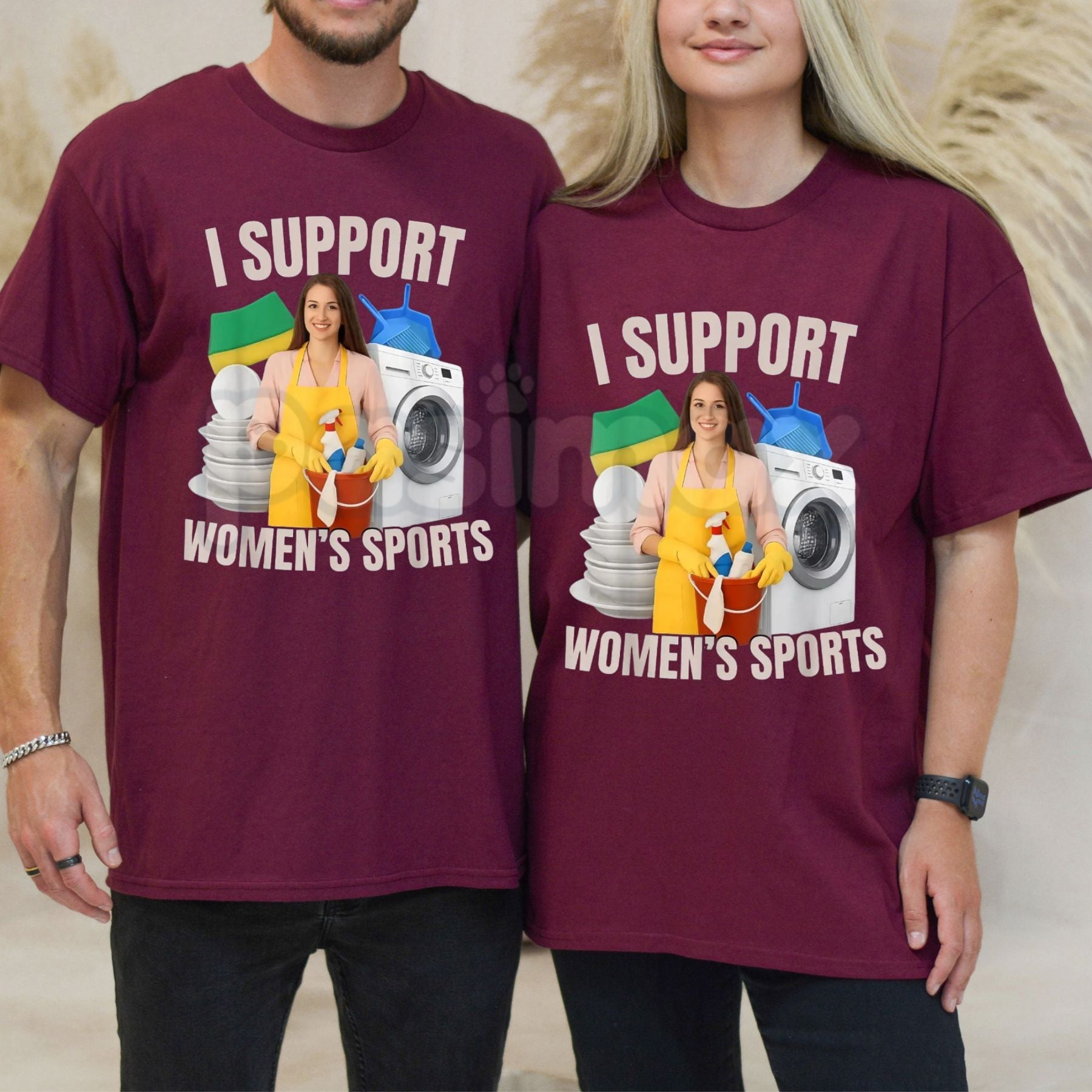 "Support Women's Sports" Adult Humor Bootleg T-Shirt - Funny Sarcastic Slogan Graphic Tee, Premium 100% Cotton Viral Streetwear Top, Witty Adult Humor Gift for Him, 90s Style Bootleg Rap Aesthetic Shirt, Soft Lived-In Heavyweight Statement Apparel - P's One-Stop Shop 