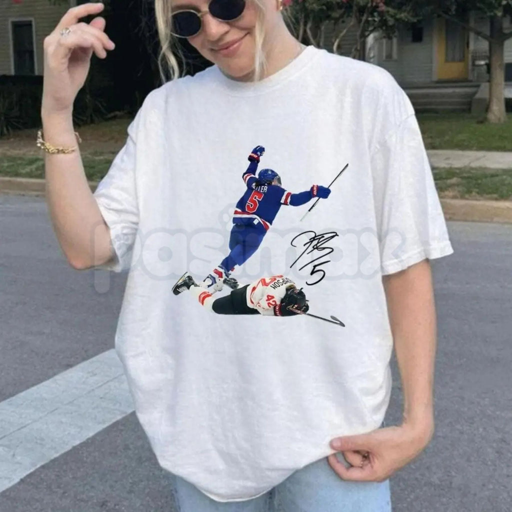Megan Keller & Hilary Knight Vintage Hockey T-Shirt - USA Women's Hockey Legend Graphic Tee, Retro 90s Style Sports Apparel, Premium Heavyweight Unisex 100% Cotton Top, Olympic Hockey Fan Shirt, Hilary Knight & Megan Keller Souvenir Tee - P's One-Stop Shop 